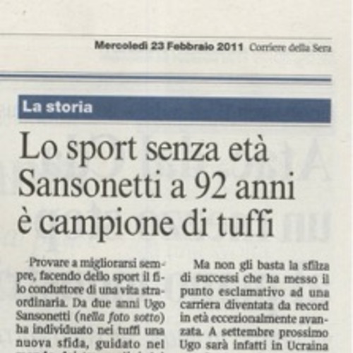 Ugo Sansonetti Campione Italia